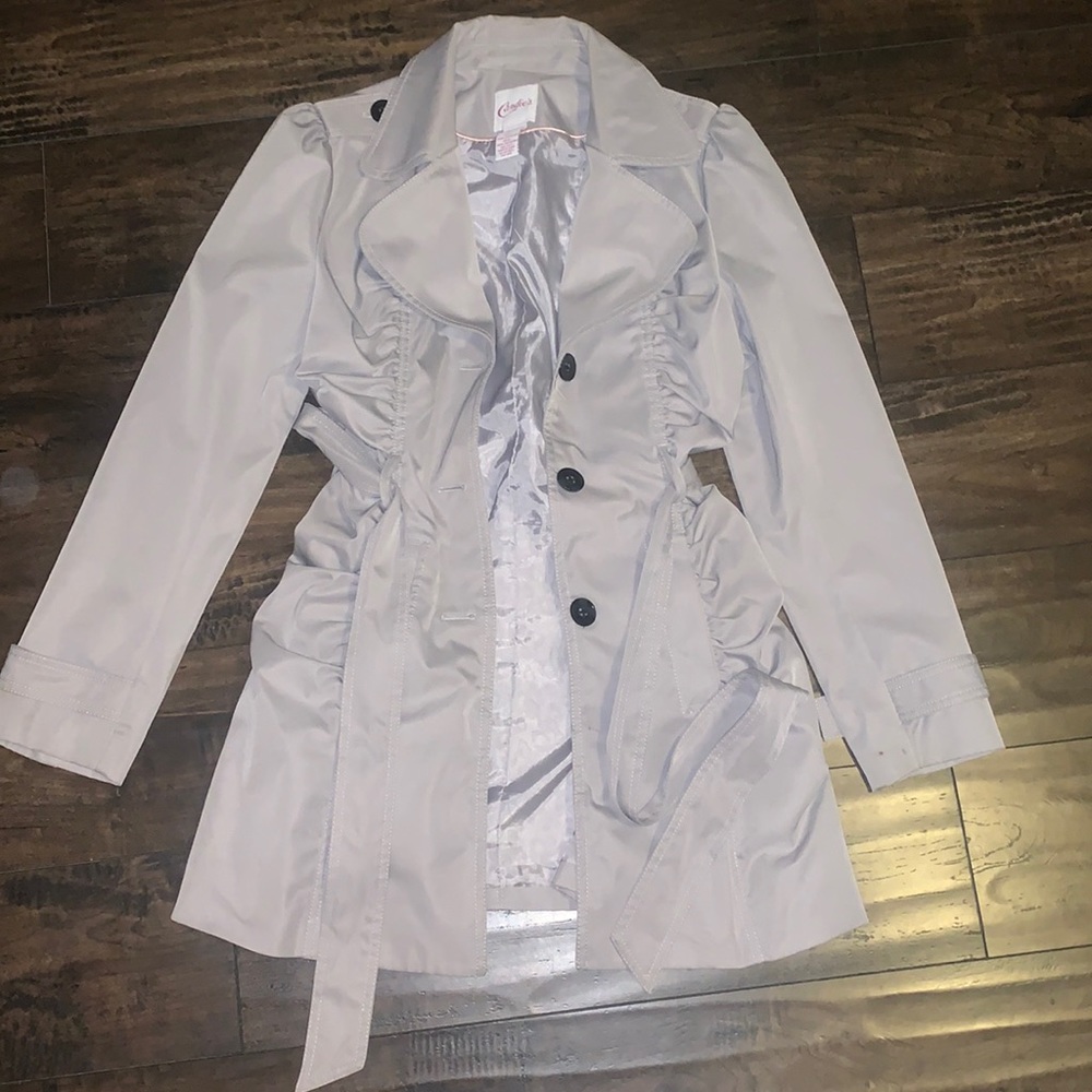 Gray Rain Coat. Juniors size “L”
